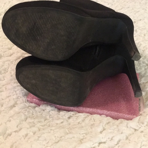 Faux Suede Heeled Booties - Picture 5 of 10